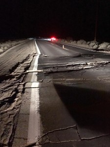 Road Damage due to the M7.1 Earthquake in Southern California on July 5, 2019